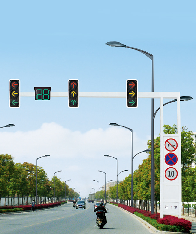 একক ক্যান্টিলিভার ফ্রেম সিগন্যাল লাইট সিগন্যাল লাইট পোল