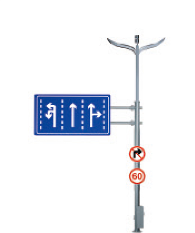 সি-টাইপ বিস্তৃত প্রদীপ পোস্ট উচ্চ শক্তি এলইডি স্ট্রিট লাইট